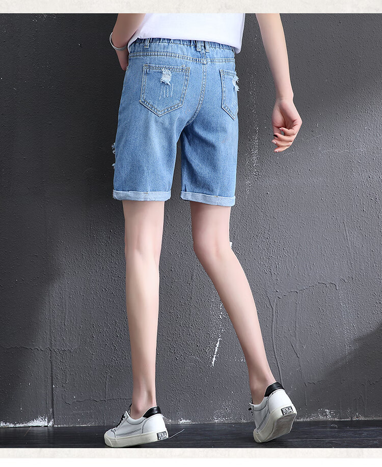 红蜻蜓女装同款五分牛仔裤女高腰宽松直筒韩版显瘦夏季2020新款大码胖