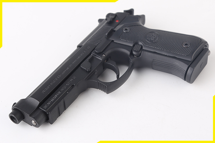 05伯莱塔m92a1大号金属仿真玩具手抢 不可发射 黑色【10弹】 大号15cm