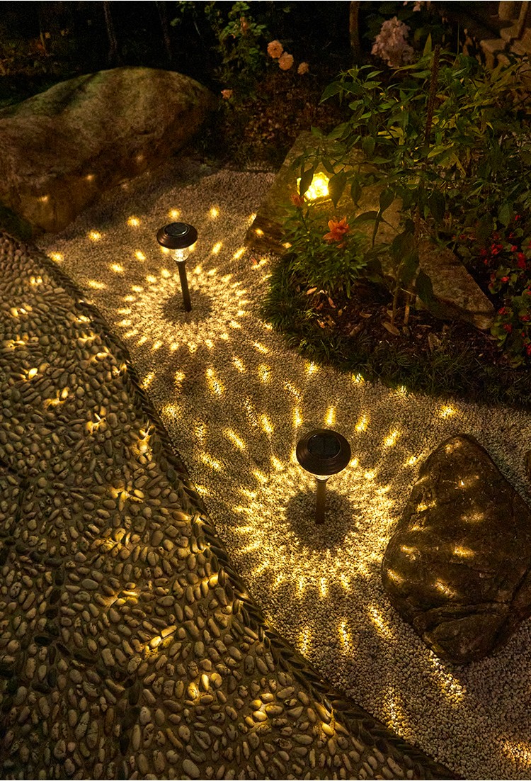 太阳能户外庭院草坪地插灯小院花园露台草地氛围灯布置景观装饰灯黑壳