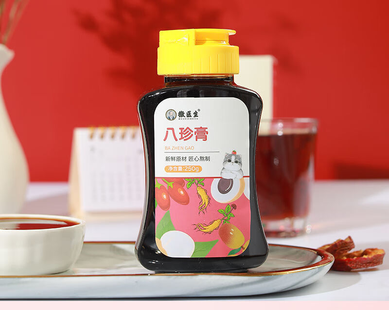 八珍膏阿胶月经不来量少不调女性滋补调理四物汤潘高寿酸枣仁八珍膏