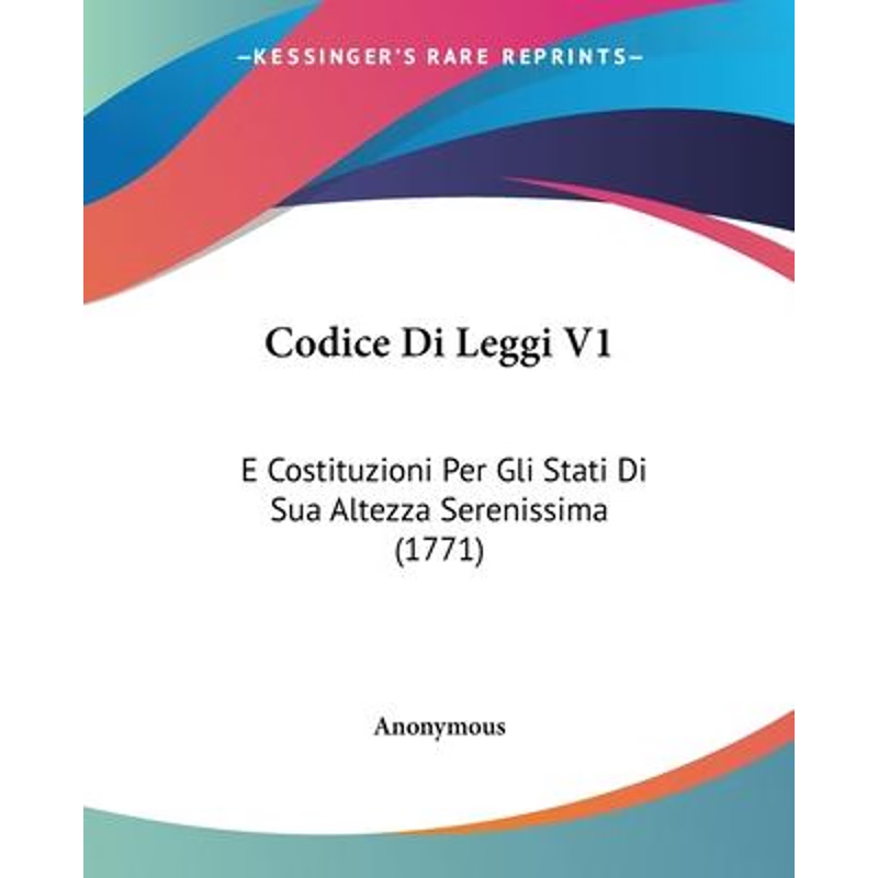 按需印刷Codice Di Leggi V1[9781104634872]