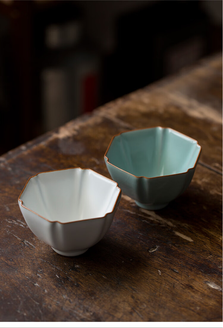 一品工坊汝窑茶杯主人杯单杯开片可养高端仿古功夫茶杯个人专用陶瓷