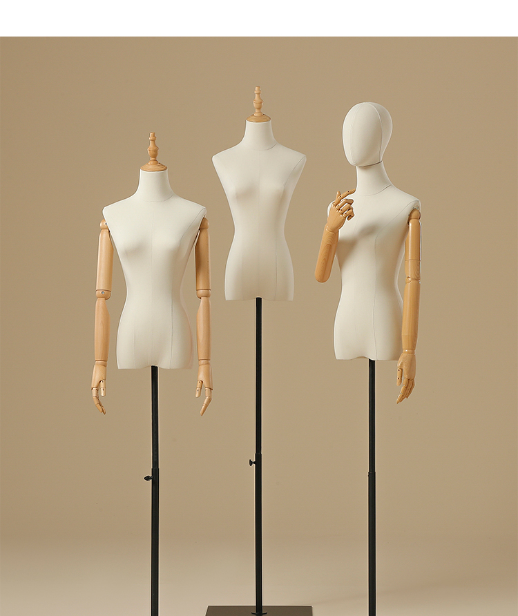 皆百福 服装店模特道具女半身人台假人婚纱模特架子女装店橱窗全身