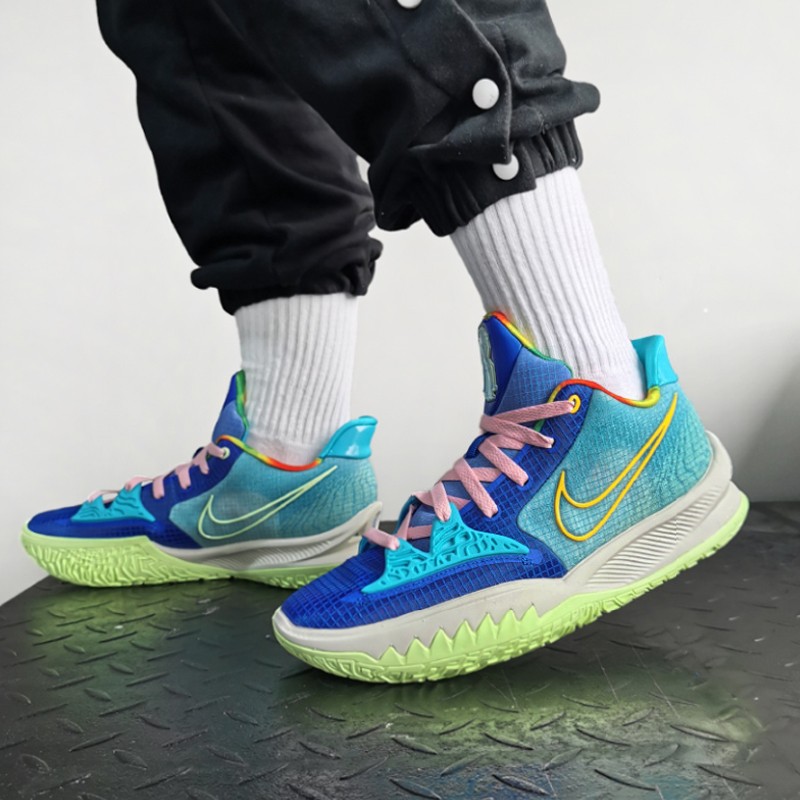 nikekyrielow4ep欧文4代黑绿橙绿橙粉低帮实战篮球鞋cz0105004灰白44