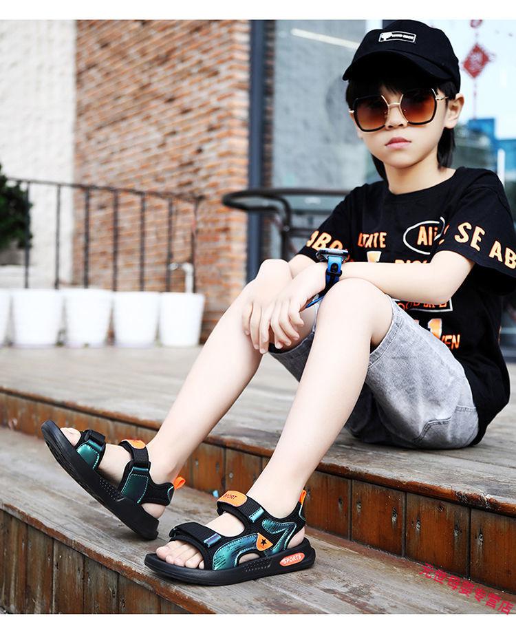 儿童凉鞋男2022新款防滑防臭韩版男孩帅气大童中小童潮流沙滩凉鞋同款