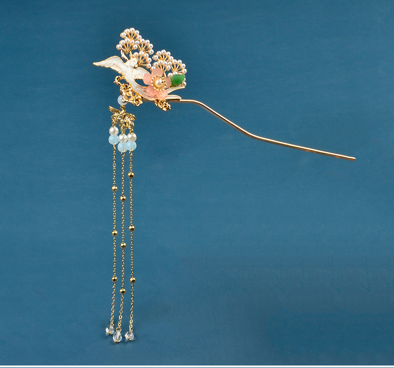 古典汉服头饰宫廷男女通用发簪一套古装束发饰品古冠配饰2021年新款