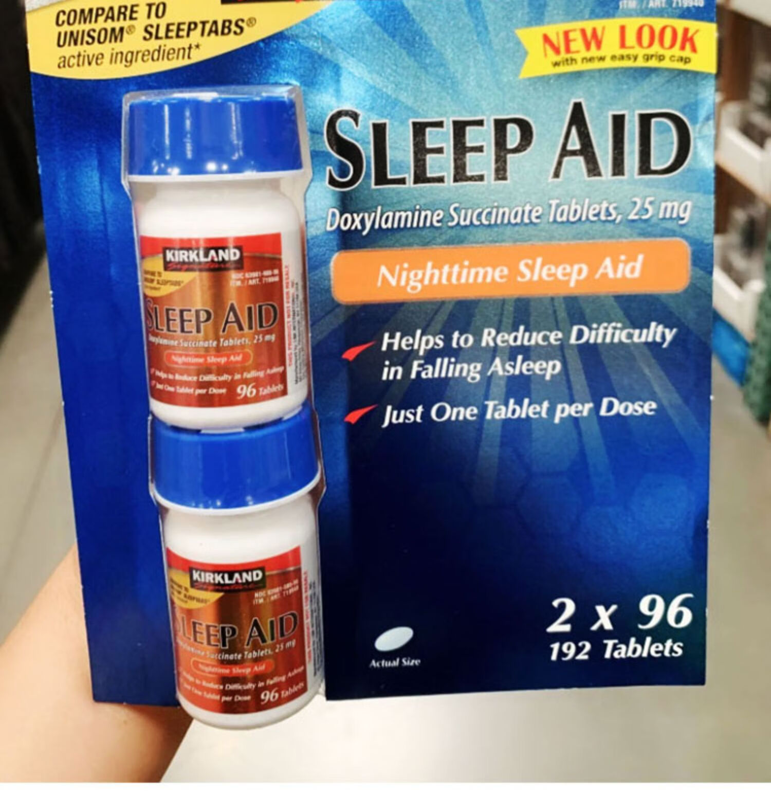 kirkland柯克兰sleep aid失眠睡眠同褪黑素96粒 1瓶装【图片 价格