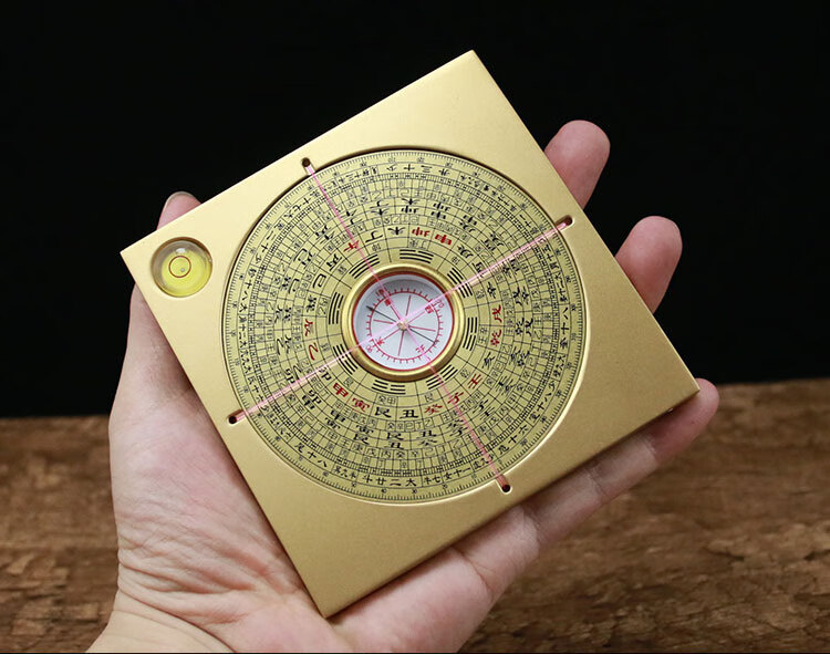 罗盘纯铜专业高精度实心实心八卦罗盘风水盘高精度随身携带迷你正品