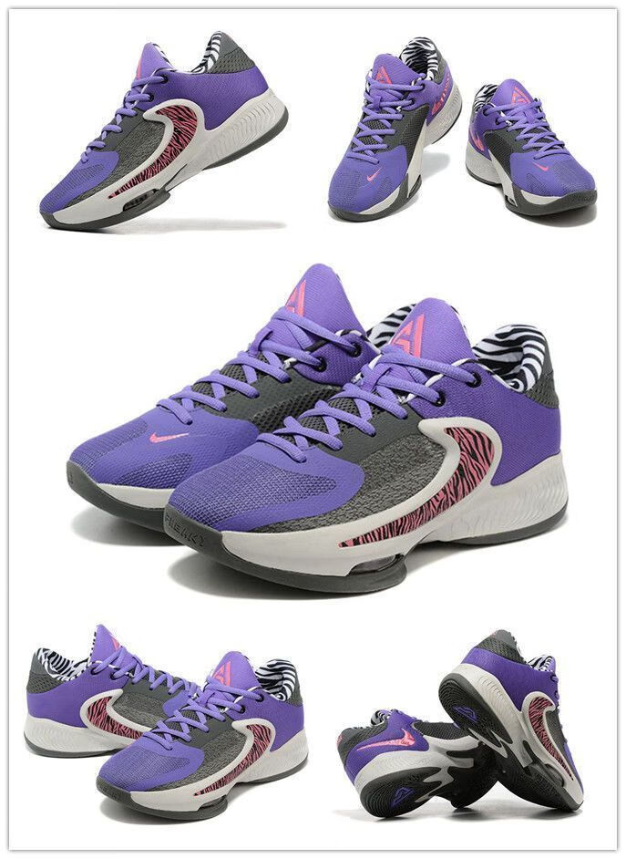 官方旗舰字母哥4代篮球鞋男女同款zoom freak 4代白