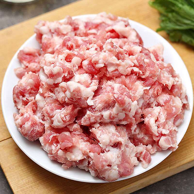 新鲜冷冻猪肉馅瘦肉馅肥肉馅农家散养猪肉馅新鲜营养 精品猪肉馅2斤装