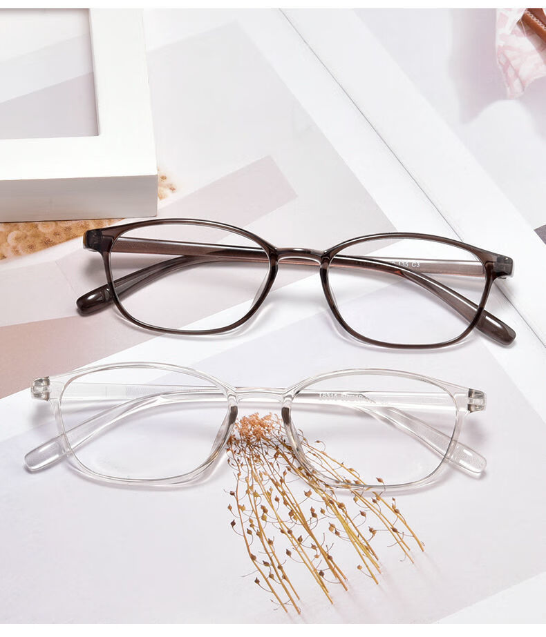 罗米奥 超轻韩版小框眼镜透明眼镜框小框高度近视椭圆形女式小脸可配