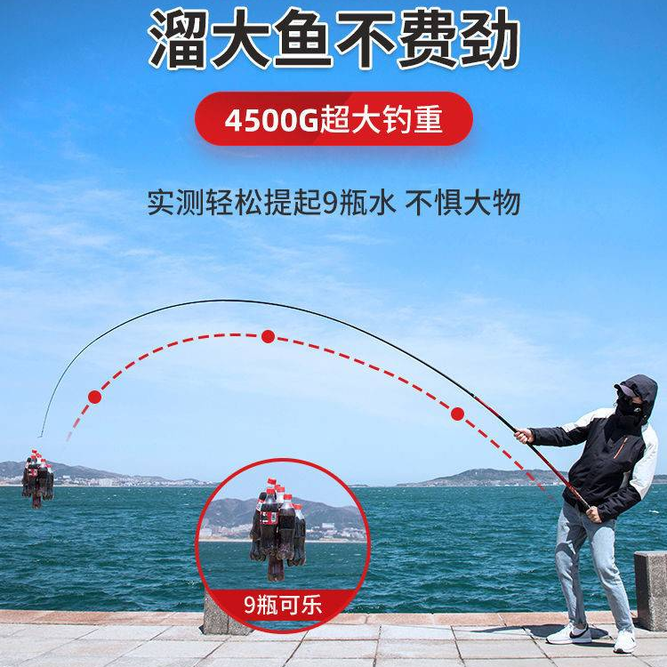 野钓综合钩鱼竿超轻超硬大物 黑坑7米2手竿6h19调8h大物6米3十大旗舰