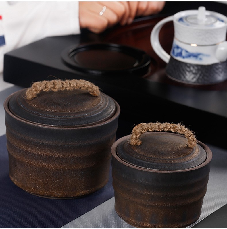 粗陶鎏金开口笑茶叶罐-大号【图片 价格 品牌 报价】-京东
