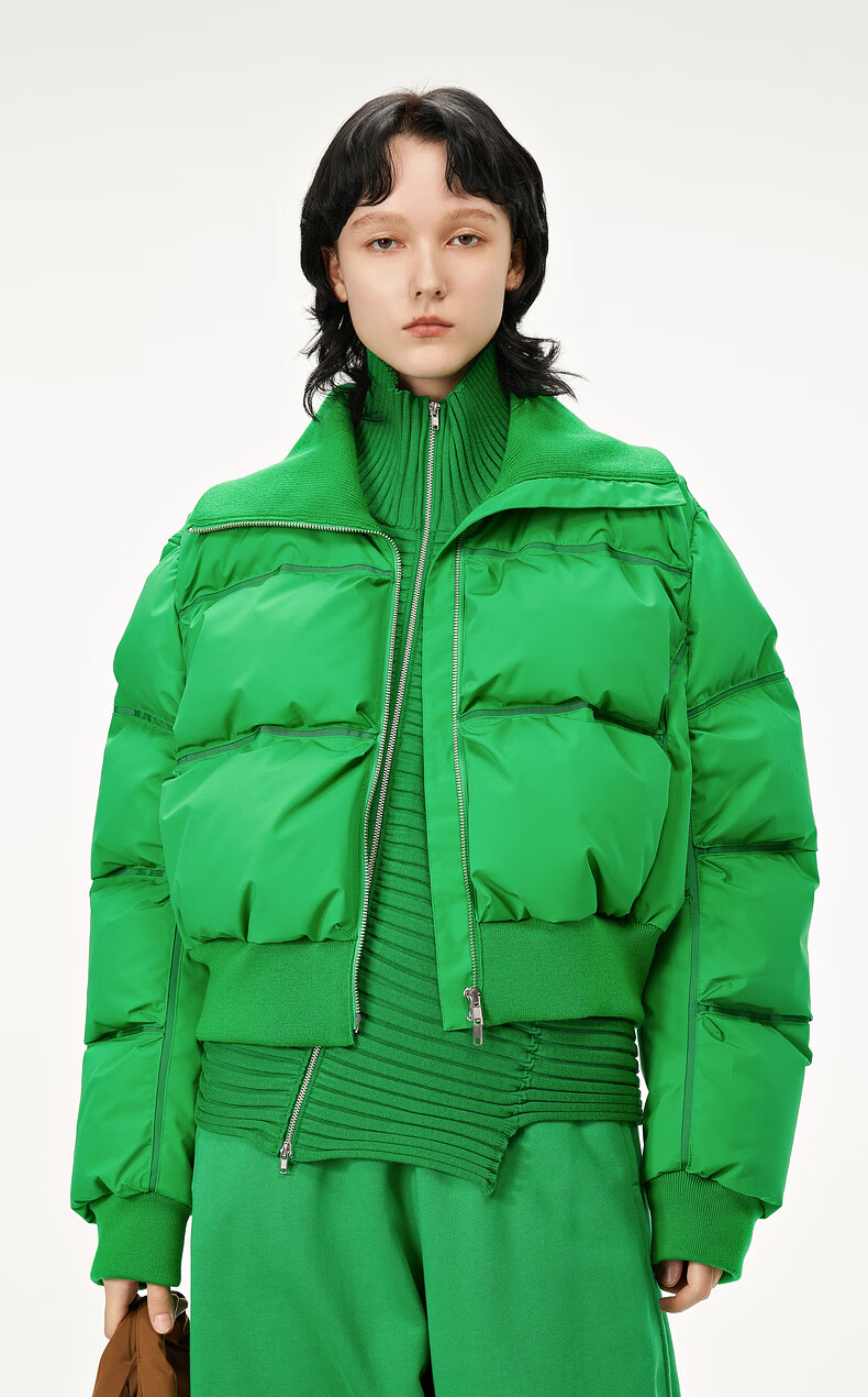 江南布衣22冬新品羽绒服宽松长袖o型5m0c10900 324/青葱绿(批次2) xs