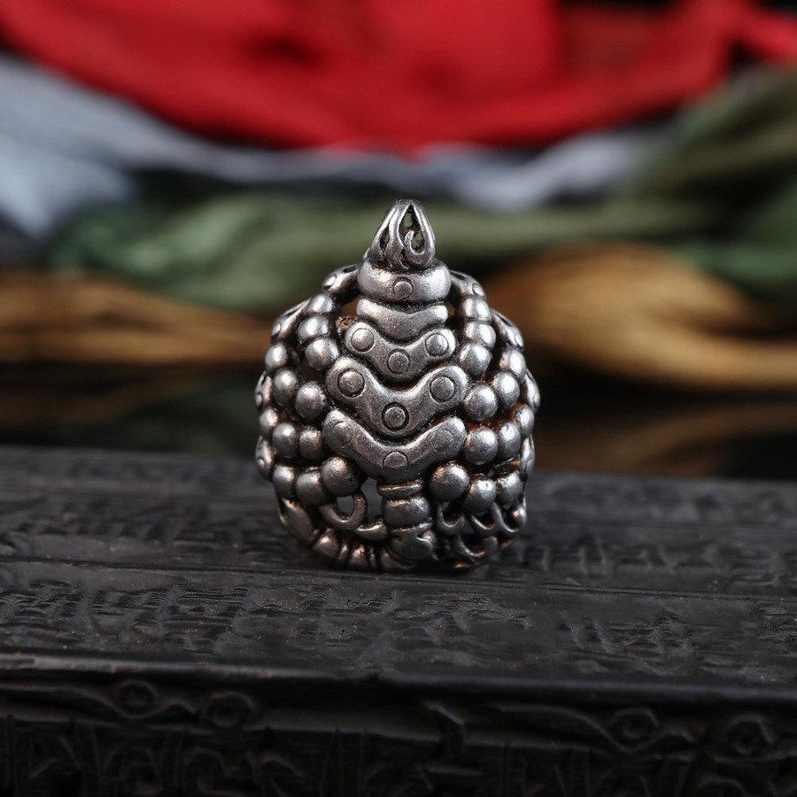 梵隅 藏式天铁托甲忿怒莲师火焰铁蝎随身挂件吊坠民族风手工工艺蝎子