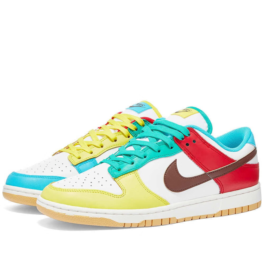 aj男女鞋dunklow白蓝绿多彩拼接不对称鸳鸯男女低帮滑板鞋dh0952-00dh