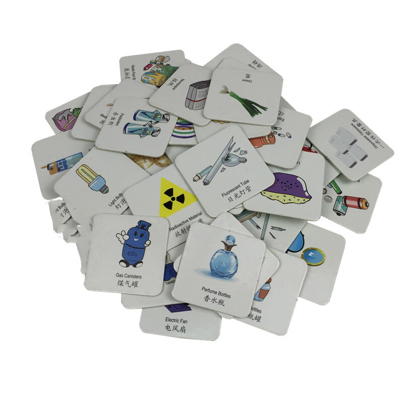 垃圾分类活动卡片教学专题活动宣传学校比赛老师带创意定制 绿色_4张