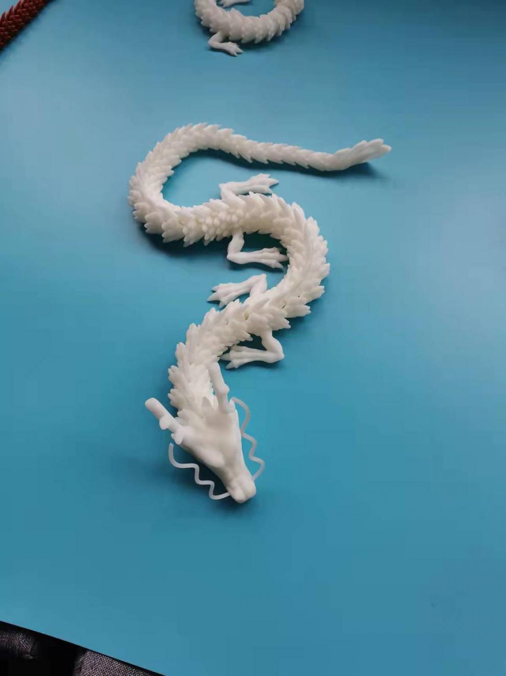 3d打印玩具摆件玩具龙活动关节龙模型新款居家礼物礼佳品象牙白小款约