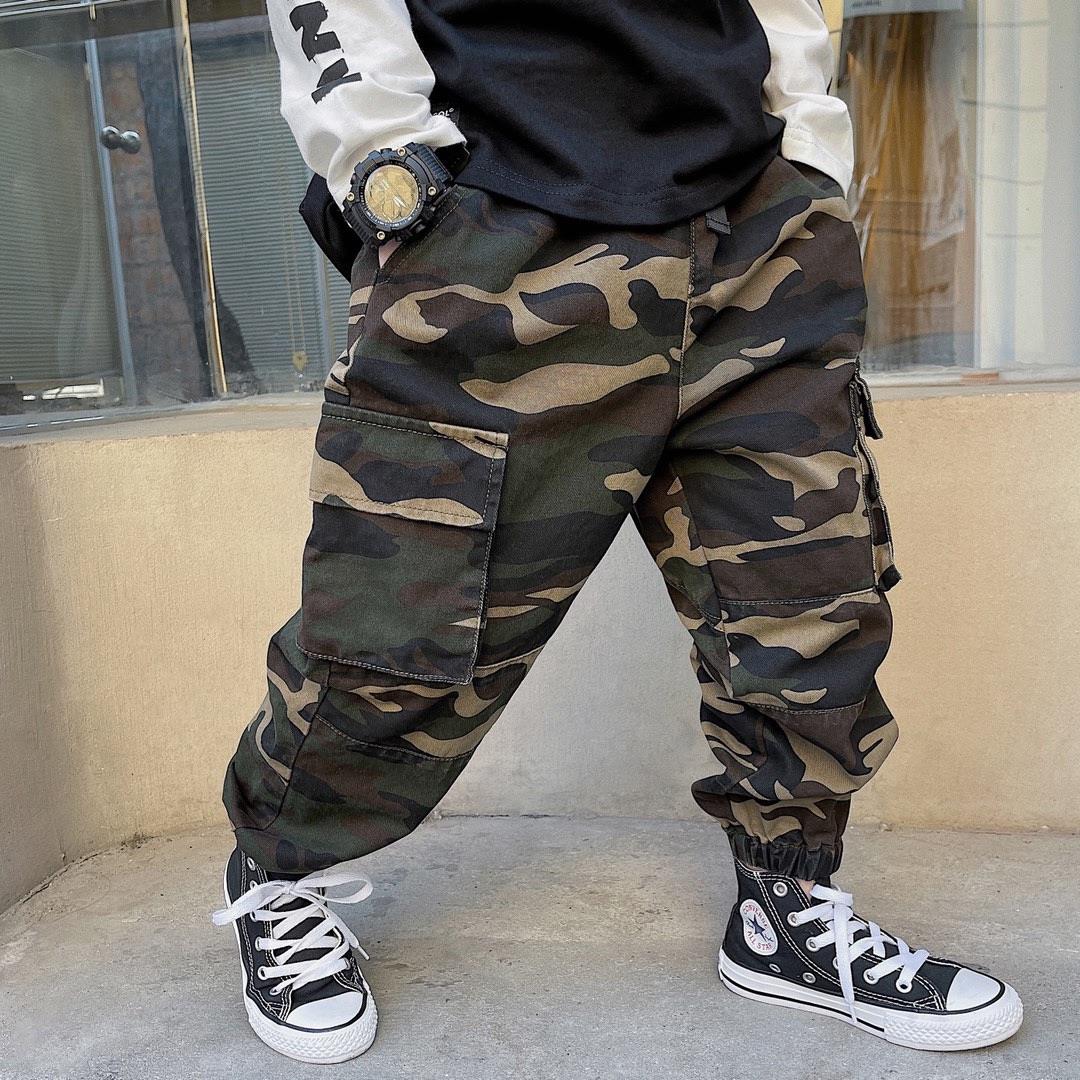 abathingbape潮牌日系潮牌bape春季新款男女儿童纯棉迷彩梭织工装裤