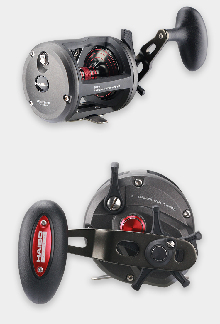 京选优品海伯hoister鼓轮路亚黑鱼打黑雷强轮远投轮海钓船钓轮渔线轮