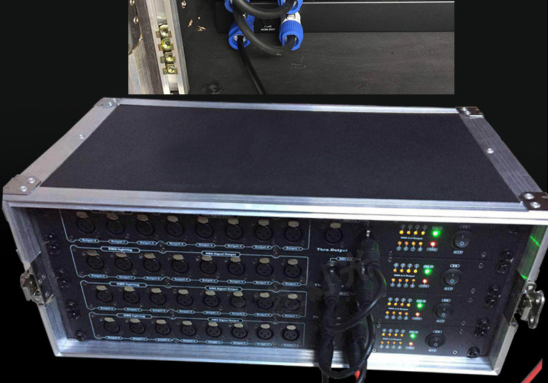 舞台灯光信号放大器dmx512分配器光电隔离4路8路光束帕灯信号强器