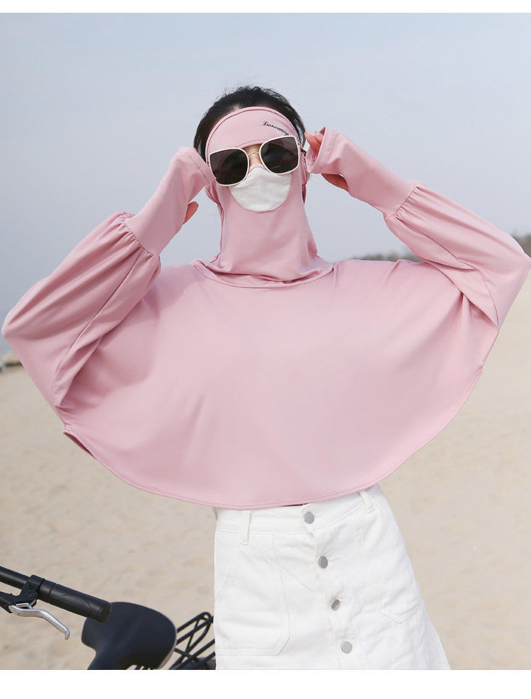 森马集团旗下棉致防晒衣女夏季22新款电动摩托车短款全身防晒服防衫可