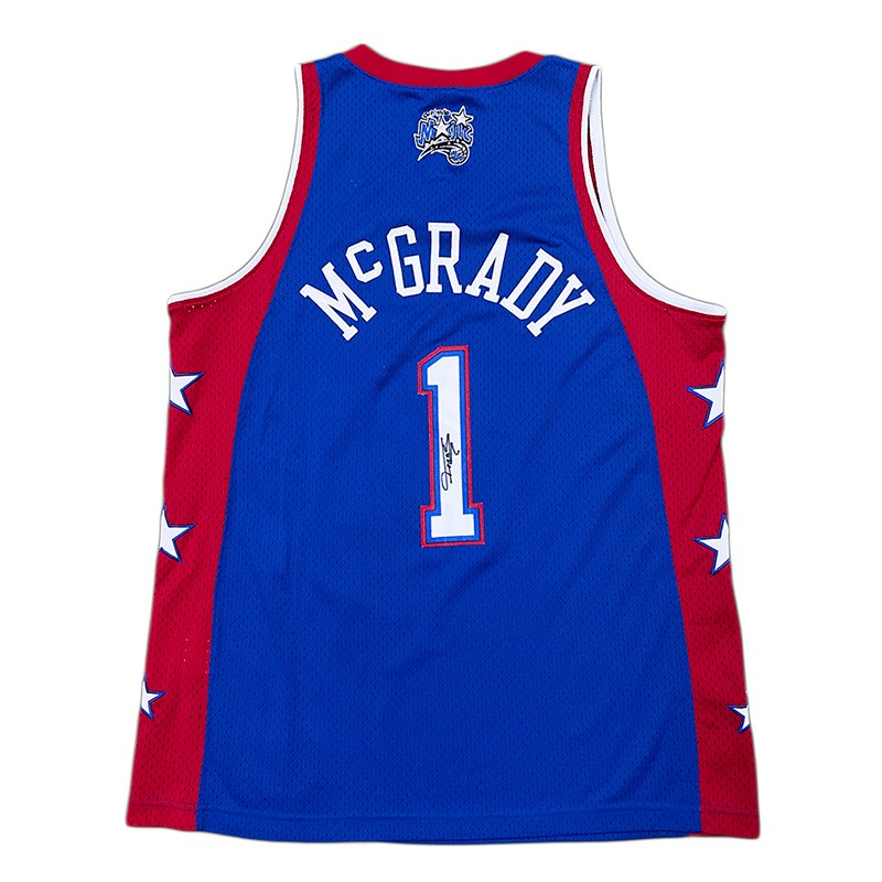 tmac麦迪亲笔签名球衣魔术队1号2004东部全明星相框裱框带sa证书不易