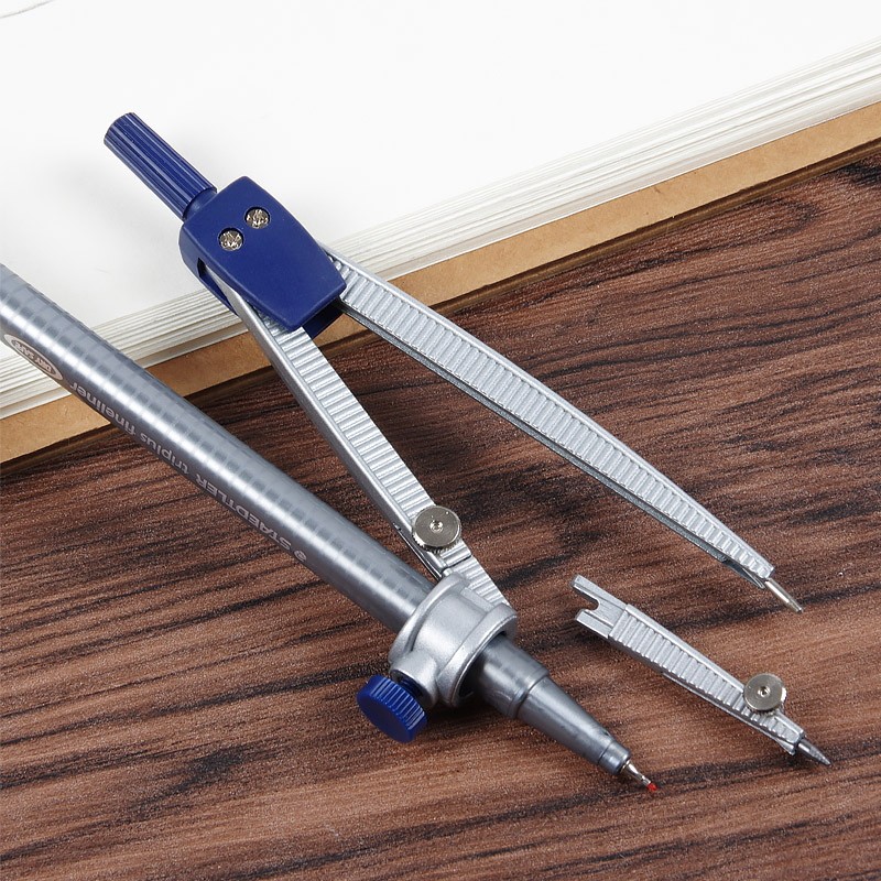 德国staedtler施德楼 550 60 圆规 学生绘图考试 附针管笔转接口