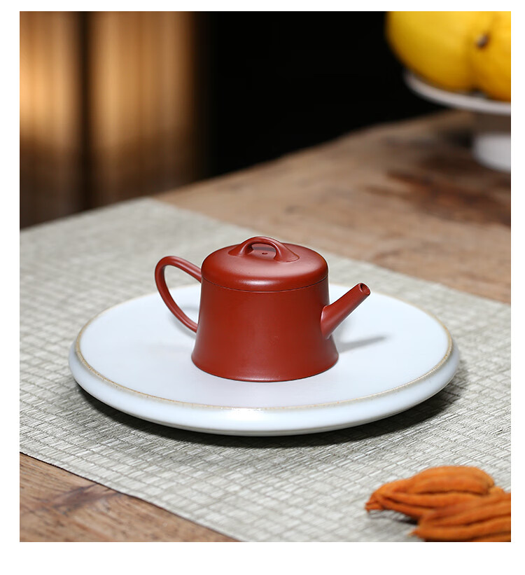 谂玖 煜釜 宜兴紫砂壶纯手工原矿大红袍小品汉瓦壶井栏壶家用功夫泡