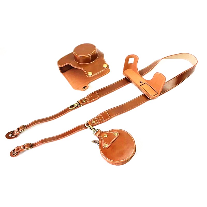 pu皮革摄影包镜头摄影保护皮套配肩带 x100f黑色【图片 价格 品牌