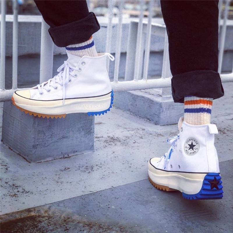 converse匡威jwanderson匡威jwa联名复古增高高帮三星标帆布鞋休闲鞋
