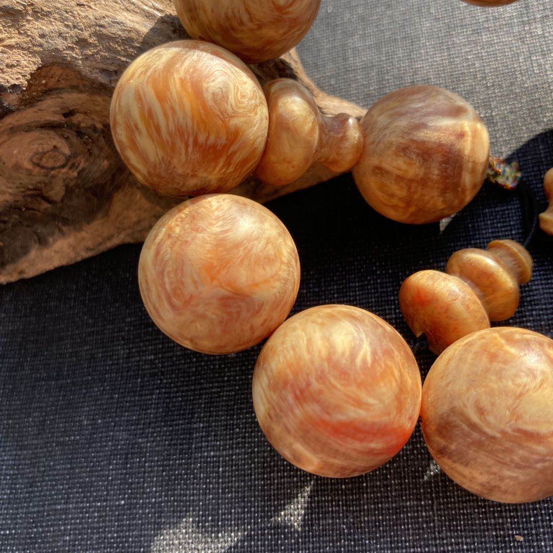 菩香阁 东北琥珀木北沉香松明子 满油全透火焰纹 正原生态松香浓郁