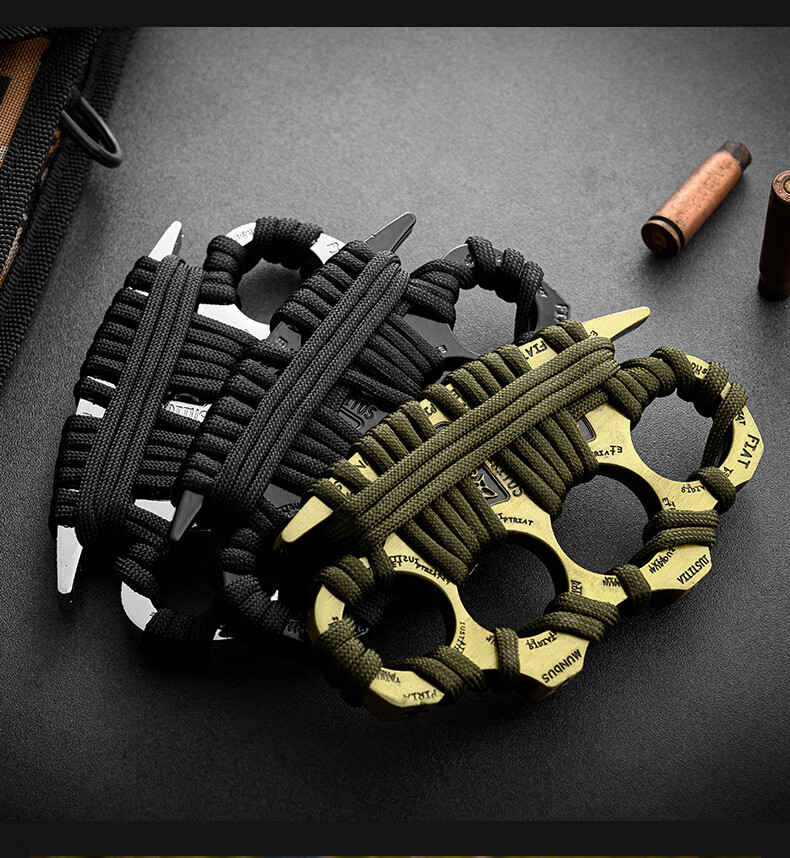 刀乐 指虎防身拳刺虎指加厚指虎四指拳套锌合金戒指防身合法自卫铁