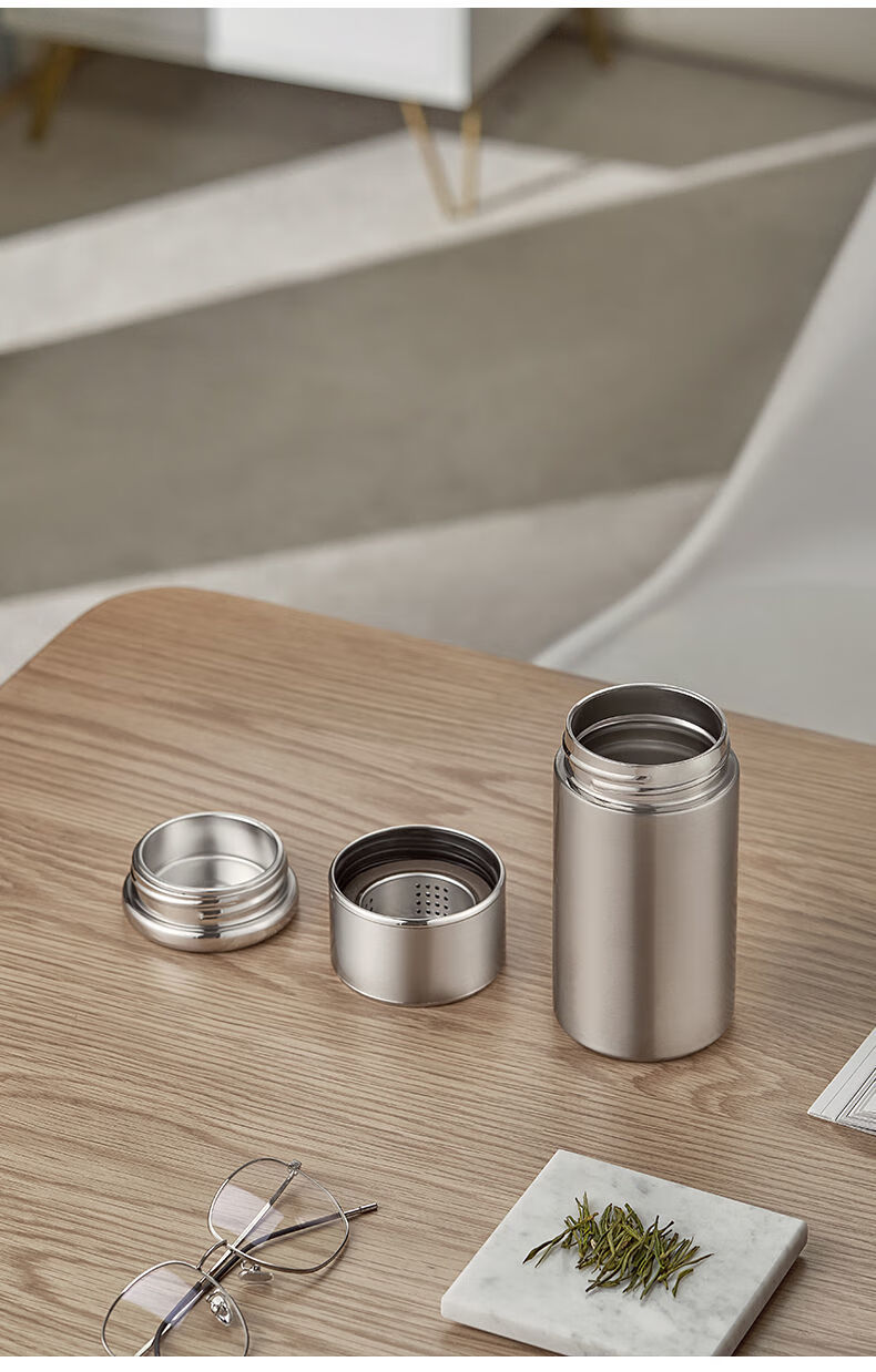 分离式茶杯 茶水分离保温杯全钢盖304不锈钢水杯男女泡茶杯车载便携