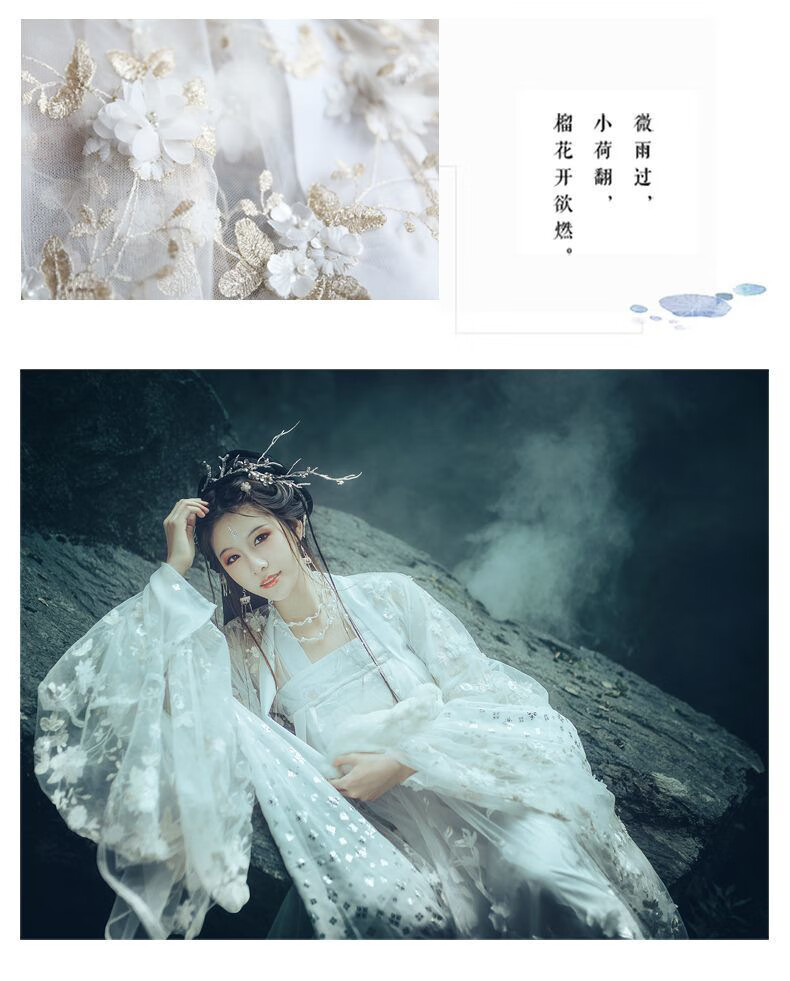 2020新品e华姿仪赏明月光 原创设计汉服齐胸大袖衫秋新品女装 非古装