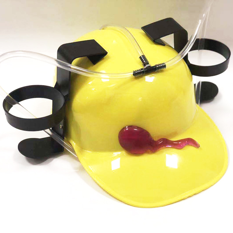 适用于定制懒人饮料帽创意懒人塑料运动会节日派对饮料可乐啤酒帽子