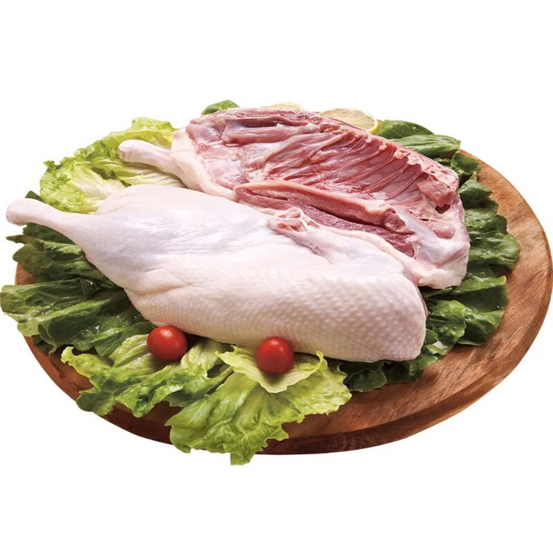 爵妃 新鲜冷冻半片鸭 新鲜鸭肉半边鸭白条鸭煲鸭汤烤鸭食材 毛重19斤