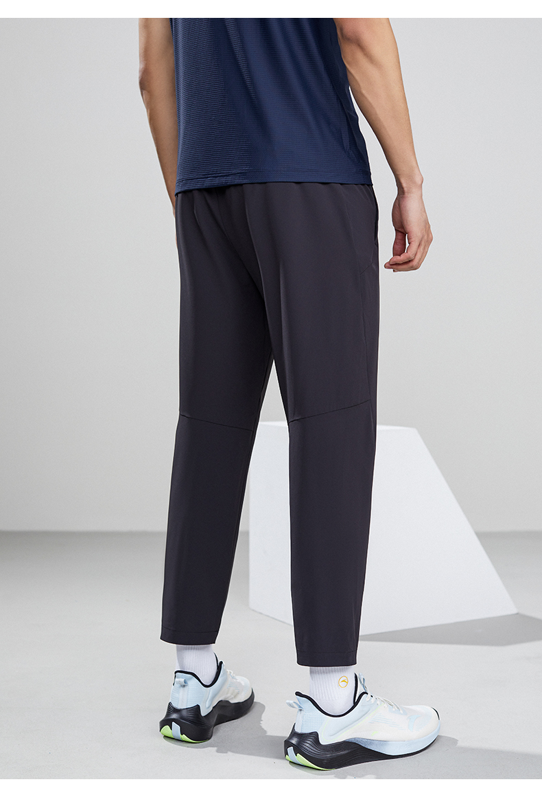 吸湿速干安踏运动裤男2022夏季新款冰丝梭织长裤透气速干九分裤官方