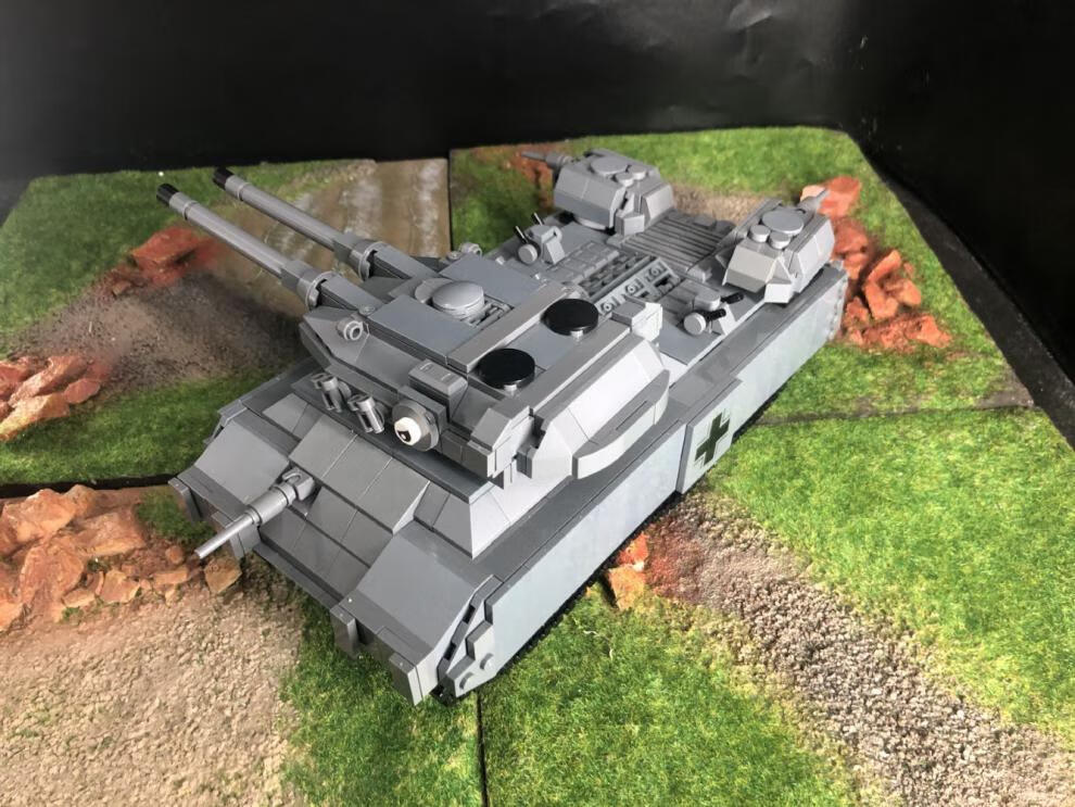 2022新款p1000巨鼠坦克 柒彩创意moc二战军事苏军kv44巨鼠p1000重型