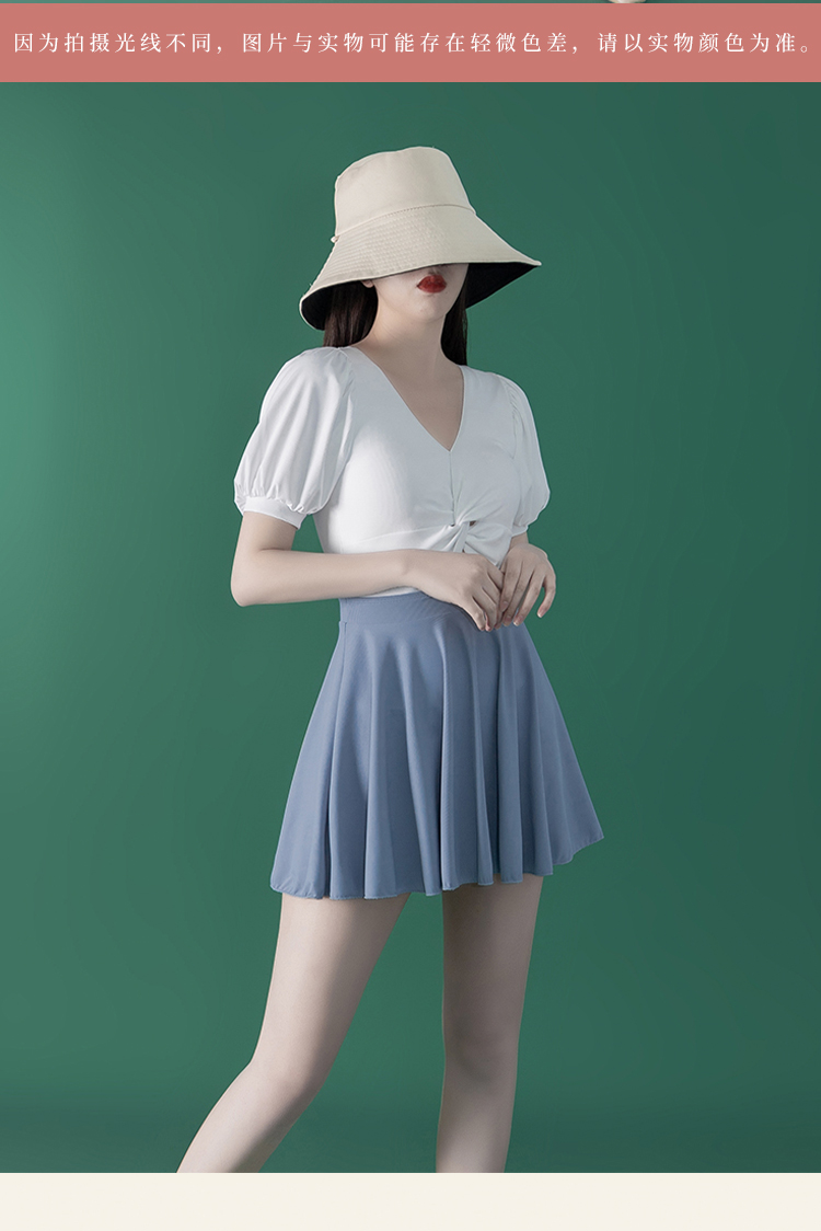 爱慕kj商场同款新款遮肚显瘦保守学生泡温泉海边夏连体泳衣女白色l