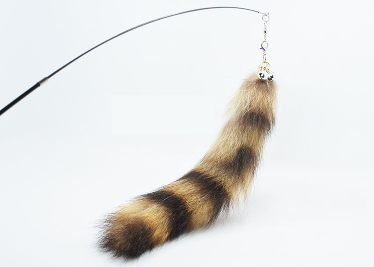 宠物猫咪逗猫棒狐狸毛逗猫玩具手工尾巴逗猫棒互动猫咪小猫玩具 尾巴