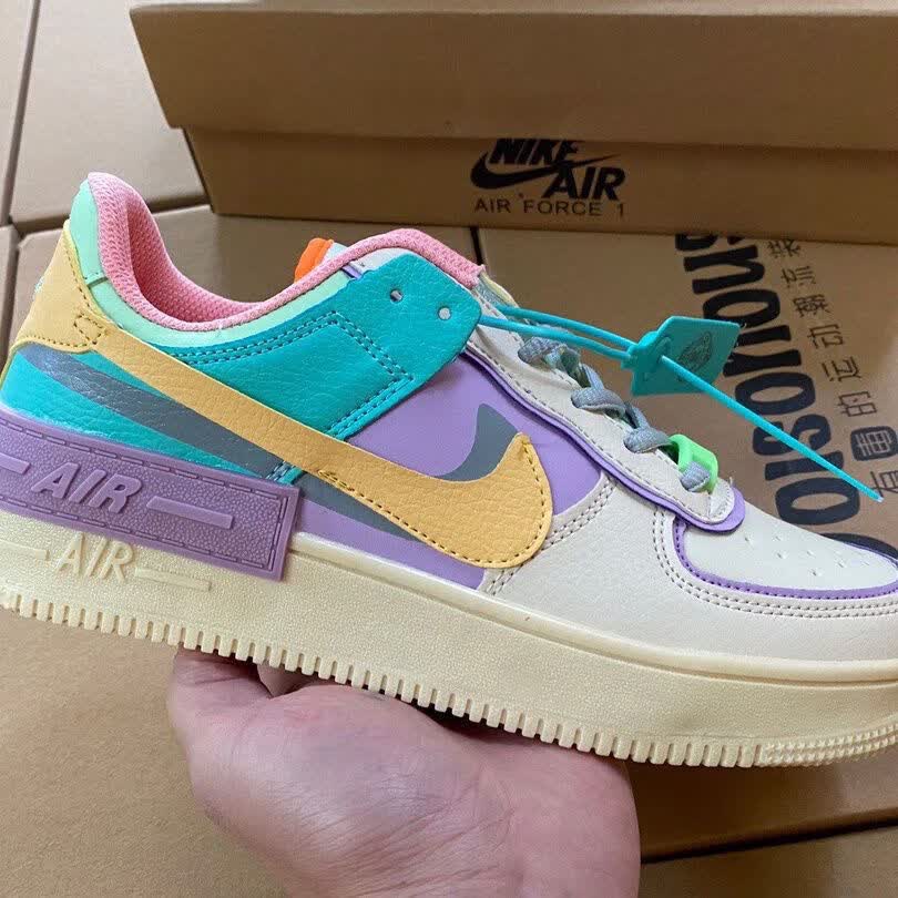 一号马卡龙独角兽运动板鞋aj女鞋樱花粉低帮学生韩版鞋子 玛卡龙奶油