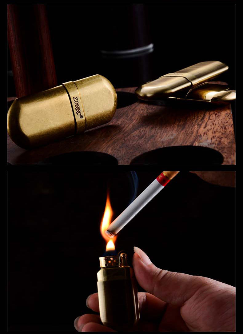 佐罗煤油打火机战壕复古老防风怀旧纯铜送老公朋友同事父亲高端贵族