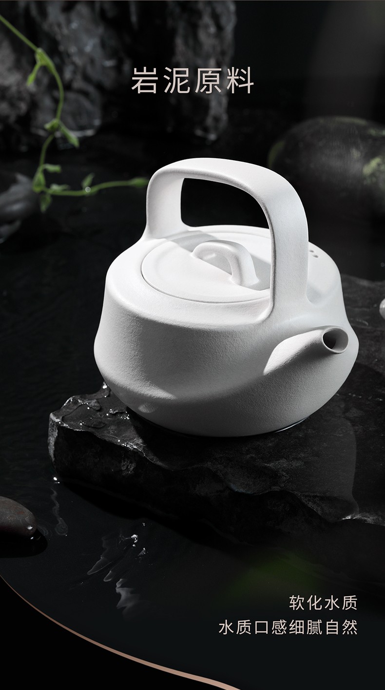 吉谷kkou手工陶壶烧水壶煮茶壶功夫茶具养生陶瓷煮水壶黑壶ty23