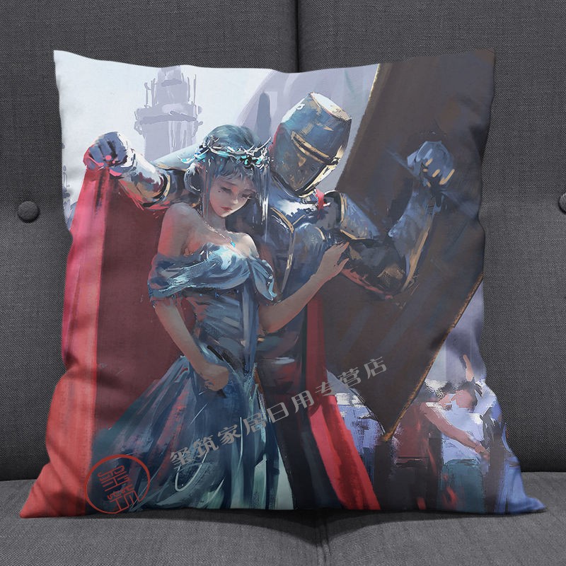 鬼刀抱枕海琴烟冰公主风铃二次元动漫周边靠垫男女生日礼物抱枕套鬼刀