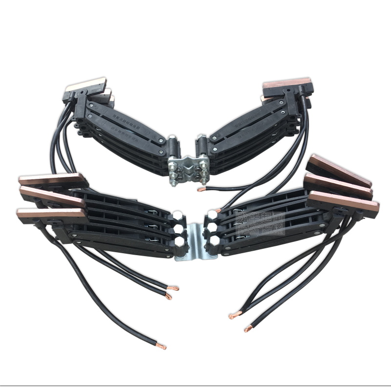 无接缝滑触线双臂集电器行车受电器 三极四极60a起重机滑线集电器 3级