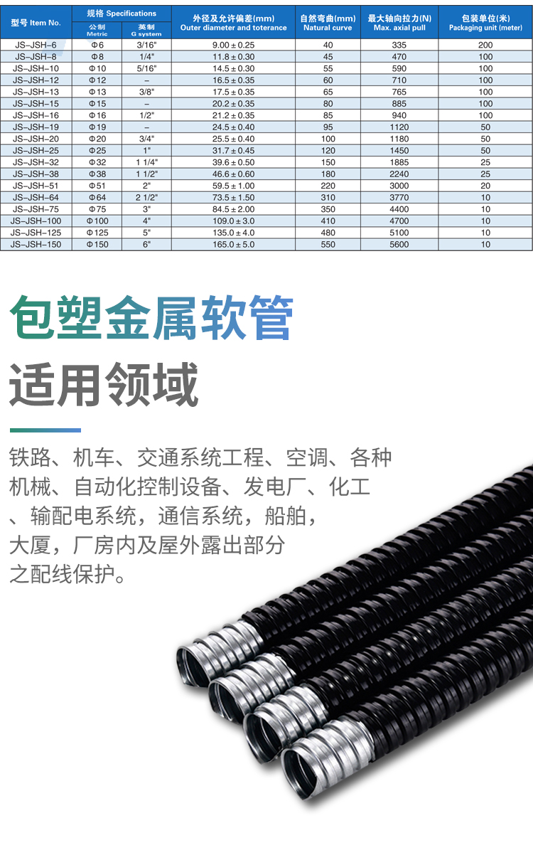 国标包塑金属软管穿线镀锌波纹电线套管穿线管蛇皮管护管线普通国标