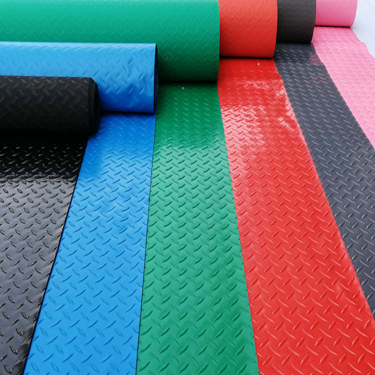 门口进门厨房家用pvc塑料塑胶防滑防水地胶地毯楼梯 绿花纹 60厘米*90