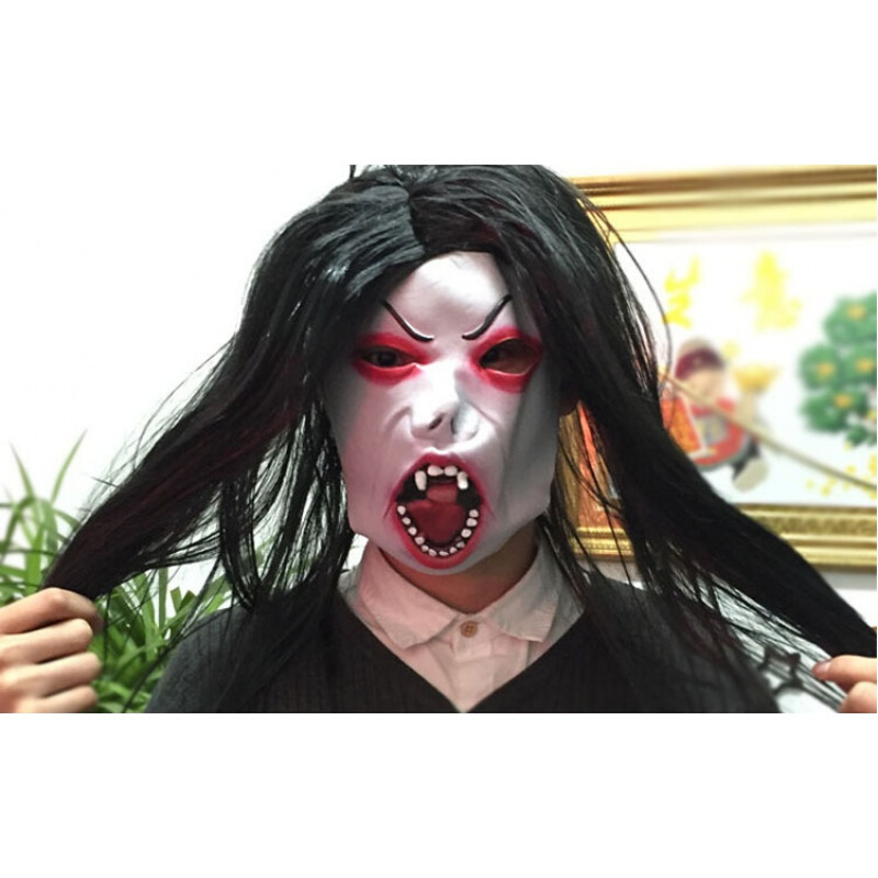 适用于定制小丑面具搞笑万圣节恐怖头套吓人贞子男女通用搞笑鬼恶魔鬼