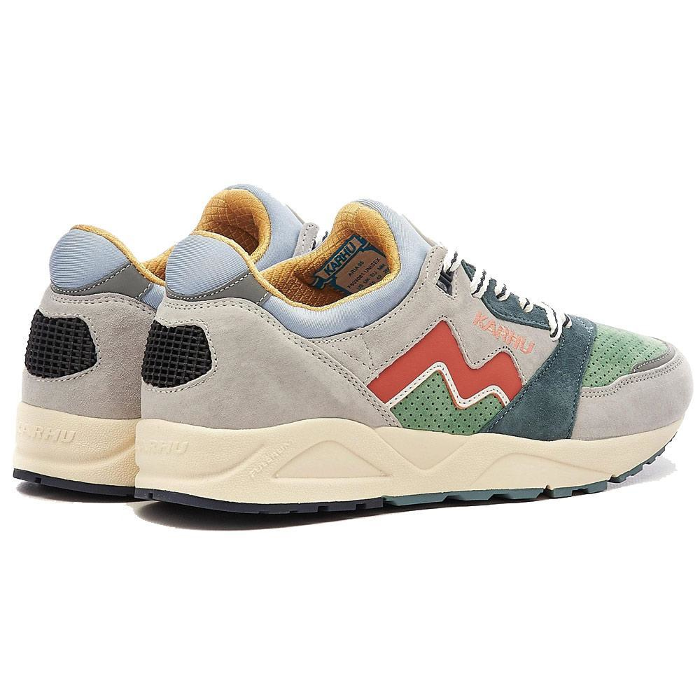 karhu卡虎aria95新款少尉蓝网眼系带绒面革拼接复古跑步鞋f803081405